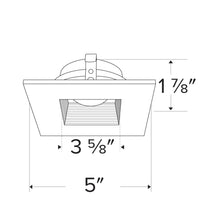 Load image into Gallery viewer, Pex™ 4" Square Adjustable Baffle - line drawing.