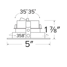 Load image into Gallery viewer, Pex™ 4" Square Adjustable Baffle - line drawing.