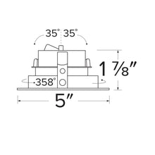 Load image into Gallery viewer, Pex™ 4" Square Adjustable Reflector - line drawing.
