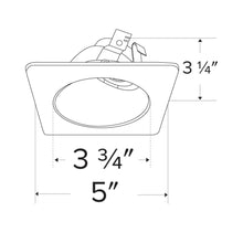 Load image into Gallery viewer, Pex™ 4" Square Adjustable Wall Wash - line drawing.