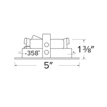 Load image into Gallery viewer, Pex™ 4" Square/Round Adjustable Reflector - line drawing.