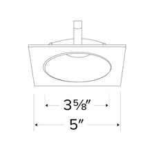 Load image into Gallery viewer, Pex™ 4" Square Shallow Reflector - line drawing.