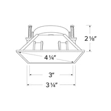 Load image into Gallery viewer, Pex™ 4" Square Trimless Smooth Reflector Trim - line drawing.
