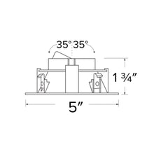 Load image into Gallery viewer, Unique™ 4" Round Deep Baffle - line drawing.