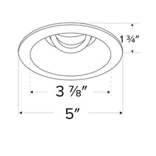 Load image into Gallery viewer, Unique™ 4" Round Deep Reflector - line drawing.