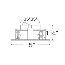 Load image into Gallery viewer, Unique™ 4" Round Deep Reflector - line drawing.