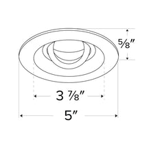 Load image into Gallery viewer, Unique™ 4" Round Reflector - line drawing.
