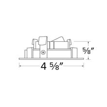 Load image into Gallery viewer, Unique™ 4" Square Baffle - line drawing.