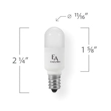 Load image into Gallery viewer, Emeryallen Candelabra Base 120V COB Mini LED Bulb - line drawing.