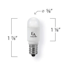 Load image into Gallery viewer, Emeryallen Candelabra Base 120V DTW Mini LED Bulb - line drawing.