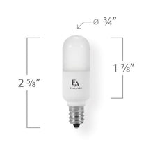 Load image into Gallery viewer, Emeryallen Candelabra Base 120V DTW Mini LED Bulb - line drawing.