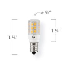 Load image into Gallery viewer, Emeryallen Candelabra Base 120V Mini LED Bulb - line drawing.