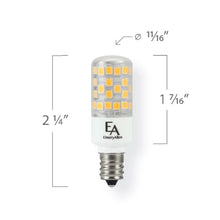 Load image into Gallery viewer, Emeryallen Candelabra Base 120V Mini LED Bulb - line drawing.