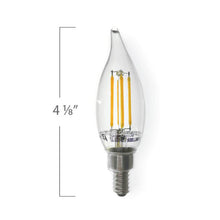 Load image into Gallery viewer, Emeryallen Candle Shaped C10 120V Mini LED Bulb - line drawing.