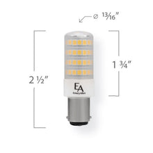 Load image into Gallery viewer, Emeryallen Double Contact Bayonet Base 120V Mini LED Bulb - line drawing.
