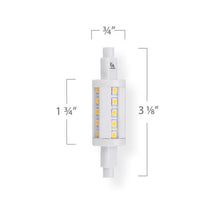 Load image into Gallery viewer, Emeryallen Double Ended R7S 120V Dimmable Mini LED Bulb - line drawing.