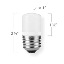 Load image into Gallery viewer, Emeryallen E26 Squatty Base DTW Mini LED Bulb - line drawing.