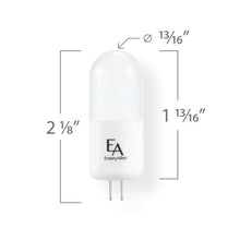 Load image into Gallery viewer, Emeryallen G4 Bi Pin Base 12V COB Mini LED Bulb - line drawing.