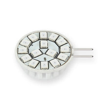 Load image into Gallery viewer, Emeryallen G4 Bi Pin Base 12V Wafer Amber Mini LED Bulb in Detail.