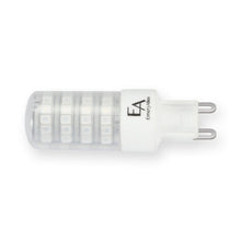 Load image into Gallery viewer, Emeryallen G9 Bi Pin Base 120V Amber Mini LED Bulb in Detail.
