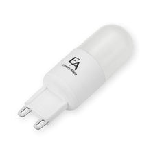 Load image into Gallery viewer, Emeryallen G9 Bi Pin Base 120V DTW Mini LED Bulb in Detail.