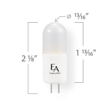 Load image into Gallery viewer, Emeryallen GY6.35 Bi Pin Base 12V COB Mini LED Bulb - line drawing.
