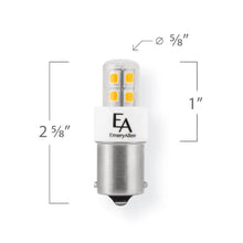 Load image into Gallery viewer, Emeryallen Single Contact Bayonet Base 12V Mini LED Bulb - line drawing.