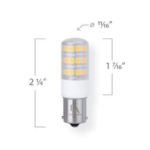 Load image into Gallery viewer, Emeryallen Single Contact Bayonet Base 12V Mini LED Bulb - line drawing.