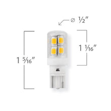 Load image into Gallery viewer, Emeryallen T5 / Wedge Base 12V Mini LED Bulb - line drawing.