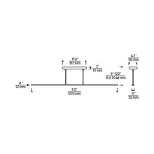 Load image into Gallery viewer, Essence LED Linear Suspension Light - line drawing.
