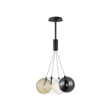 Load image into Gallery viewer, Burst LED Pendant Light in Black/Multicolor (4-Light).