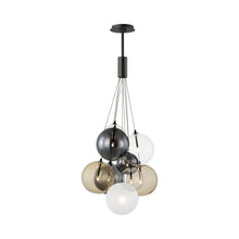 Load image into Gallery viewer, Burst LED Pendant Light in Black/Multicolor (9-Light).