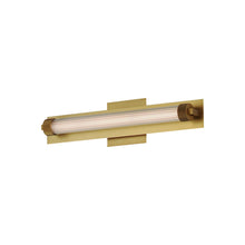 Load image into Gallery viewer, Doric LED Wall Light in Natural Aged Brass (19-Inch).