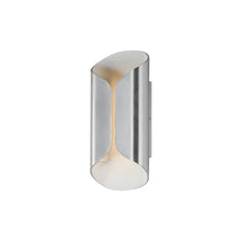 Load image into Gallery viewer, Folio Outdoor LED Wall Light in Satin Aluminum/White (13.75-Inch).