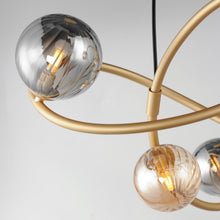 Load image into Gallery viewer, Planetary Chandelier in Detail.