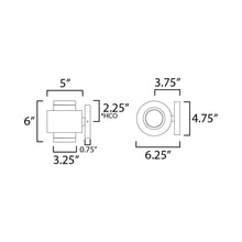 Load image into Gallery viewer, Reveal Outdoor LED Wall Light - line drawing.