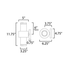 Load image into Gallery viewer, Reveal Outdoor LED Wall Light - line drawing.