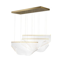 Load image into Gallery viewer, Rinkle LED Linear Pendant Light in French Gold (3-Light).