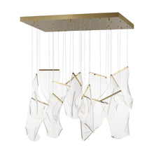Load image into Gallery viewer, Rinkle LED Linear Pendant Light in French Gold (13-Light).