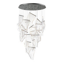 Load image into Gallery viewer, Rinkle LED Multi Light Pendant Light in Brushed Gunmetal (24-Light).