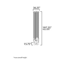 Load image into Gallery viewer, Rinkle LED Multi Light Pendant Light - line drawing.