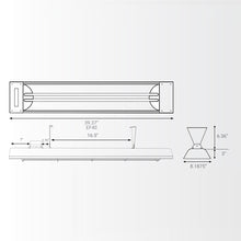 Load image into Gallery viewer, 4000W Electric Heater - line drawing.