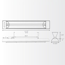 Load image into Gallery viewer, 5000W Electric Heater - line drawing.