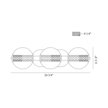 Load image into Gallery viewer, Atomo LED Wall Light - line drawing.