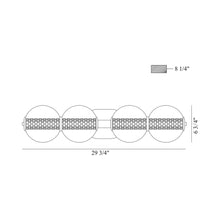 Load image into Gallery viewer, Atomo LED Wall Light - line drawing.