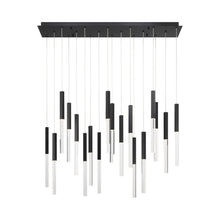 Load image into Gallery viewer, Benicio LED Rectangle Chandelier in Matte Black.