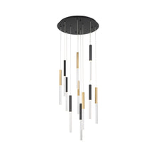 Load image into Gallery viewer, Benicio LED Round Chandelier in Gold/Black.