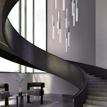 Load image into Gallery viewer, Benicio LED Round Chandelier in hallway.