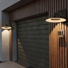 Load image into Gallery viewer, Deckard Outdoor LED Wall Light in Outside Area.