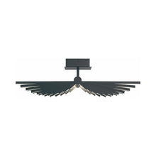 Load image into Gallery viewer, Seraph LED Semi Flush Mount Ceiling Light in Matte Black.
